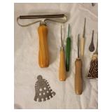 Vintage Rug Hooking Tools Lot with Hooks and Accessories