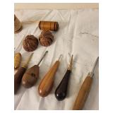 Vintage Rug Hooking Tools Lot with Hooks and Accessories