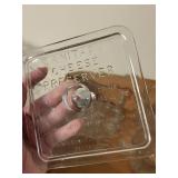 Vintage Glassware Set: Cheese Preserver & Measuring Cups