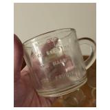 Vintage Glassware Set: Cheese Preserver & Measuring Cups