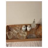 Vintage Glassware Collection: Salt Shakers, Rooster Jar & More