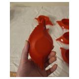 Set of Vintage Colorful Glass Plates and Bowls