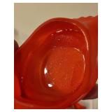 Set of Vintage Colorful Glass Plates and Bowls