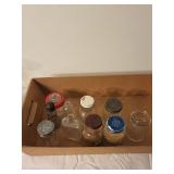Assorted Vintage Glass Jars and Bottles Collection