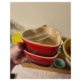 Mixed Lot of Colorful Ceramic and Plastic Kitchenware Bowls and Containers