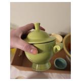 Mixed Lot of Colorful Ceramic and Plastic Kitchenware Bowls and Containers