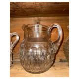 Set of 5 Vintage Glass Pitchers with Unique Patterns