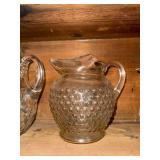 Set of 5 Vintage Glass Pitchers with Unique Patterns