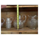 Set of 5 Vintage Glass Pitchers with Unique Patterns