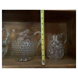 Set of 5 Vintage Glass Pitchers with Unique Patterns