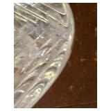 Clear Twisted Design Glass Vase - 8 Inches Tall