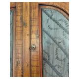German Baroque burr walnut veneer secretaire bookcase, also known as a writing cabinet.  Possibly 18th Century