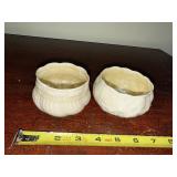 Vintage Irish Belleek Porcelain Bowls with Maker