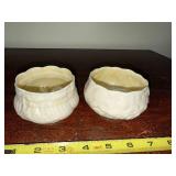 Vintage Irish Belleek Porcelain Bowls with Maker