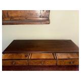 Vintage Wooden Desk Organizer with 3 Drawers