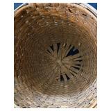 Large Vintage Woven Basket with Handles
