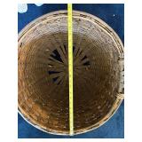 Large Vintage Woven Basket with Handles
