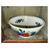 Vintage Floral Ceramic Bowl with Unique Base Mark
