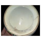 Vintage Floral Ceramic Bowl with Unique Base Mark