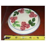 Vintage Stick spatter Camellia pattern ironstone dishes Floral Ceramic Plates Set of 3