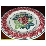 Vintage Stick spatter Camellia pattern ironstone dishes Floral Ceramic Plates Set of 3