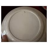 Vintage Stick spatter Camellia pattern ironstone dishes Floral Ceramic Plates Set of 3