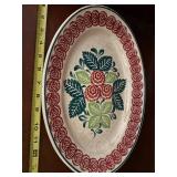 Vintage Stick spatter Camellia pattern ironstone dishes Floral Ceramic Plates Set of 3