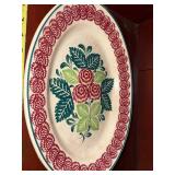 Vintage Stick spatter Camellia pattern ironstone dishes Floral Ceramic Plates Set of 3