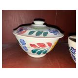 Vintage Aker & Co. Ltd. Hand-Painted Ceramic Bowls, England