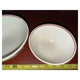 Set of 3 Vintage Hand-Painted Floral Ceramic Bowls