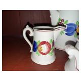 Vintage Villeroy & Boch Stick Spatter Floral Tea Set - 4 Piece