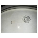 Vintage Villeroy & Boch Floral Stick Spatter Serving Set - 2 Plates & Gravy Boat