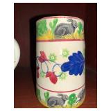 Set of 2 Antique C 1900 ~ Stick Spatter Rabbitware Rabbit Mugs