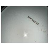 Pair of Antique Stick Spatter Spongeware Rabbitware Rabbit Plate ~ Jalopy Car c 1900