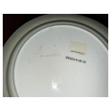 Pair of Antique Stick Spatter Spongeware Rabbitware Rabbit Plate ~ Jalopy Car c 1900