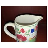 Antique C 1900 ~ Stick Spatter Rabbitware Rabbit Ironstone Pitcher - Golf