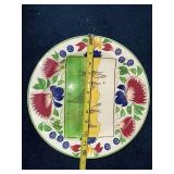 Antique C 1900 ~ Stick Spatter Rabbitware Rabbit Plate - Badmitten