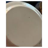 Set of 3 Hand-Painted Floral Pattern Ceramic Plates