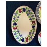 Set of 3 Vintage Floral Design Plates