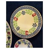 Set of 3 Vintage Floral Design Plates
