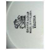 Set of 3 Vintage Floral Design Plates