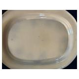 Antique Stick Spatter Ironstone Platters Ceramic Dishes Set - Floral & Geometric Patterns