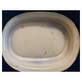 Antique Stick Spatter Ironstone Platters Ceramic Dishes Set - Floral & Geometric Patterns