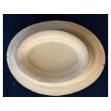 Antique Stick Spatter Ironstone Platters Ceramic Dishes Set - Floral & Geometric Patterns