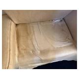 White Two-Seater Sofa with Cushions