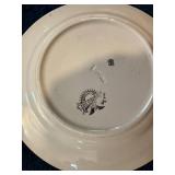 Antique Stick Spatter Hand Painted Petrus Regout & Villeroy & Boch Dinner Plates