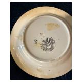 Antique Stick Spatter Hand Painted Petrus Regout & Villeroy & Boch Dinner Plates