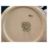 Antique Stick Spatter Hand Painted Petrus Regout & Villeroy & Boch Dinner Plates