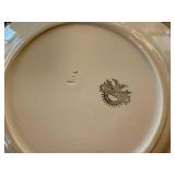 Antique Stick Spatter Hand Painted Petrus Regout & Villeroy & Boch Dinner Plates