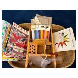 Craft and Art Supply Set with Magazines and Wooden Organizer